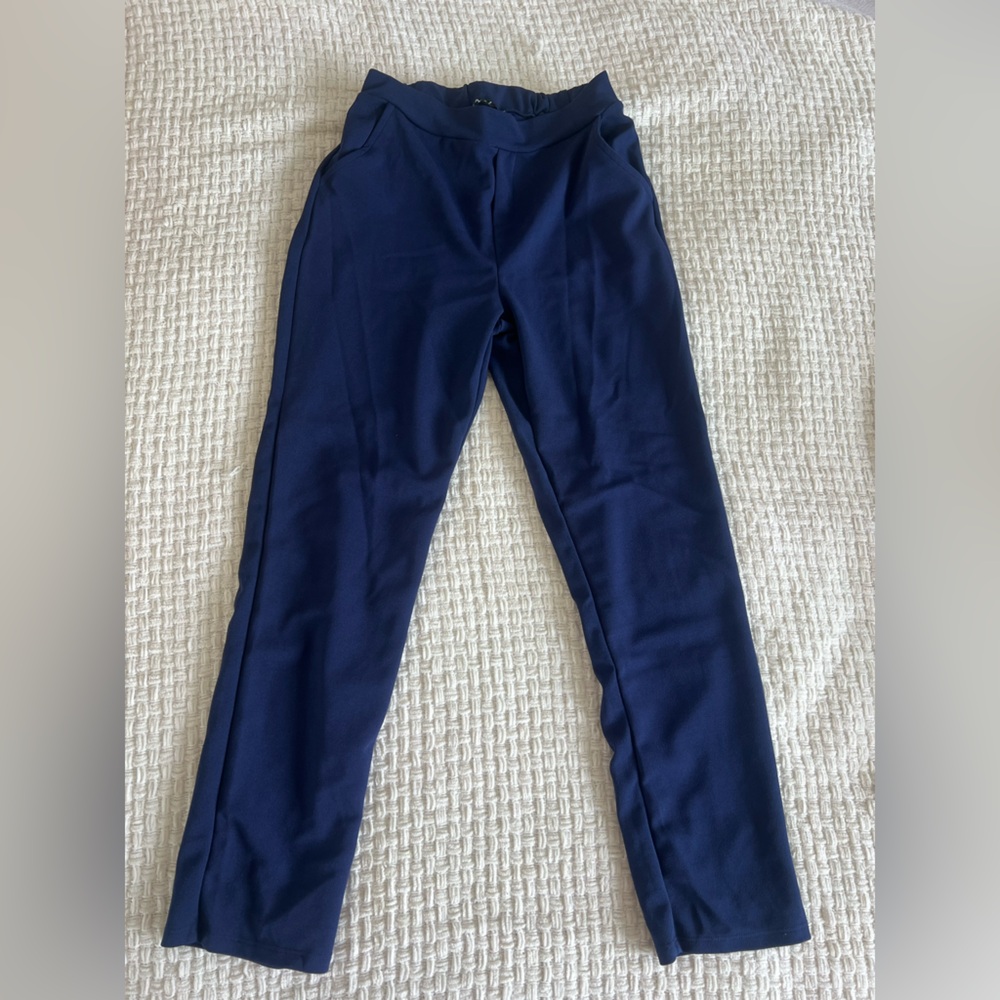 Navy Blue Loose Fitting Dress Pants